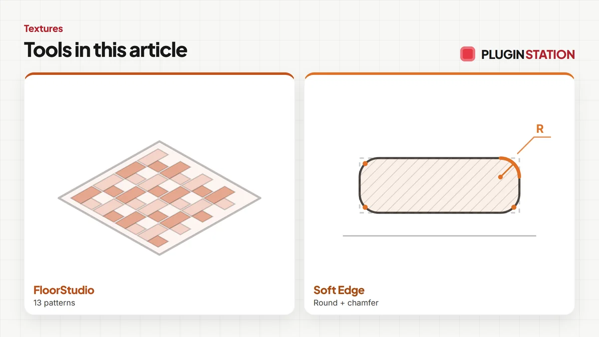 The tools this article covers: FloorStudio, Soft Edge