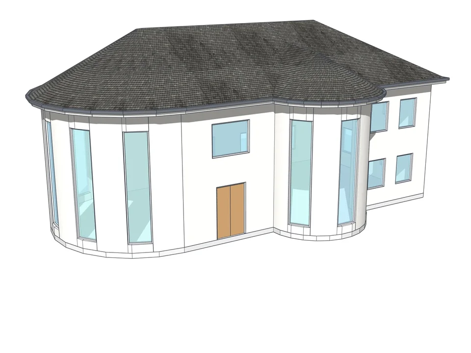 ArchiFlow Studio — Duvarı bük, pencere kavise oturur.