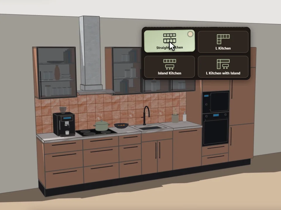 CuisineFun — Kartı seç, duvara tıkla. Mutfak komple hazır.