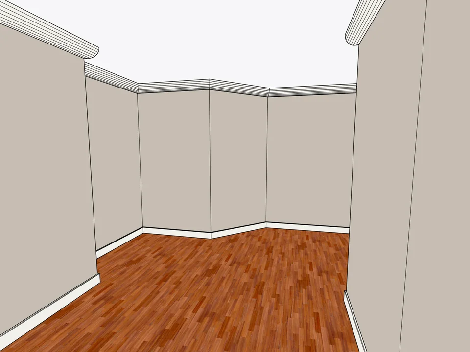 Dynamic Skirting — Zemine tıkla, odanın süpürgeliği hazır.