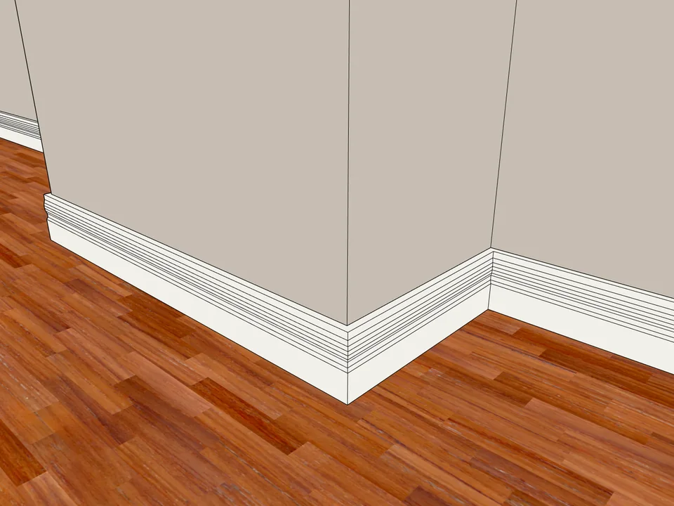 Dynamic Skirting — Her köşe ilk seferde gönyeli.