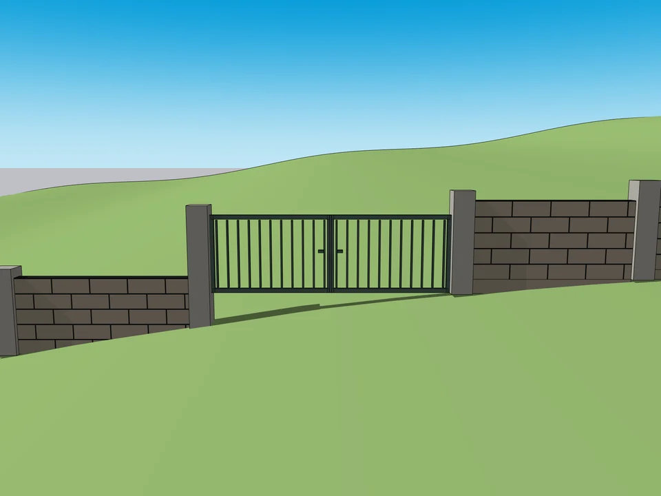 Garden Wall Studio — A gate in two clicks, set to the ground.