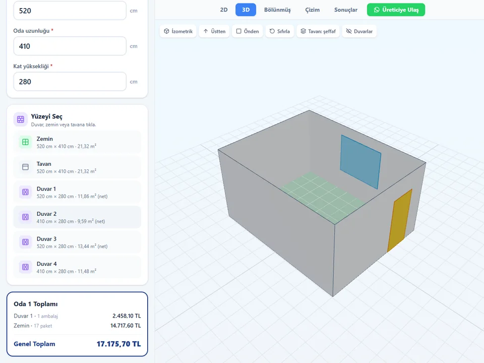 Metraj — Check every wall in 3D before you quote.