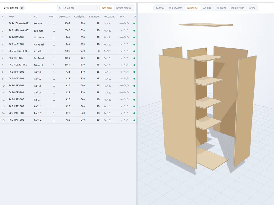 PanelCut Studio — Explode the box, check every part first.